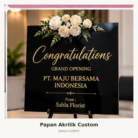 Papan Bunga Akrilik Berau